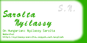 sarolta nyilassy business card